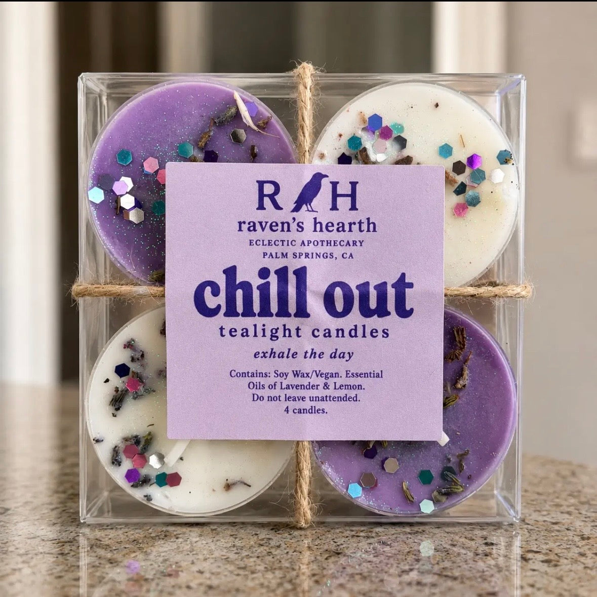 Chill Out Meditation Tealights | Lavender & Lemon | Set of 4