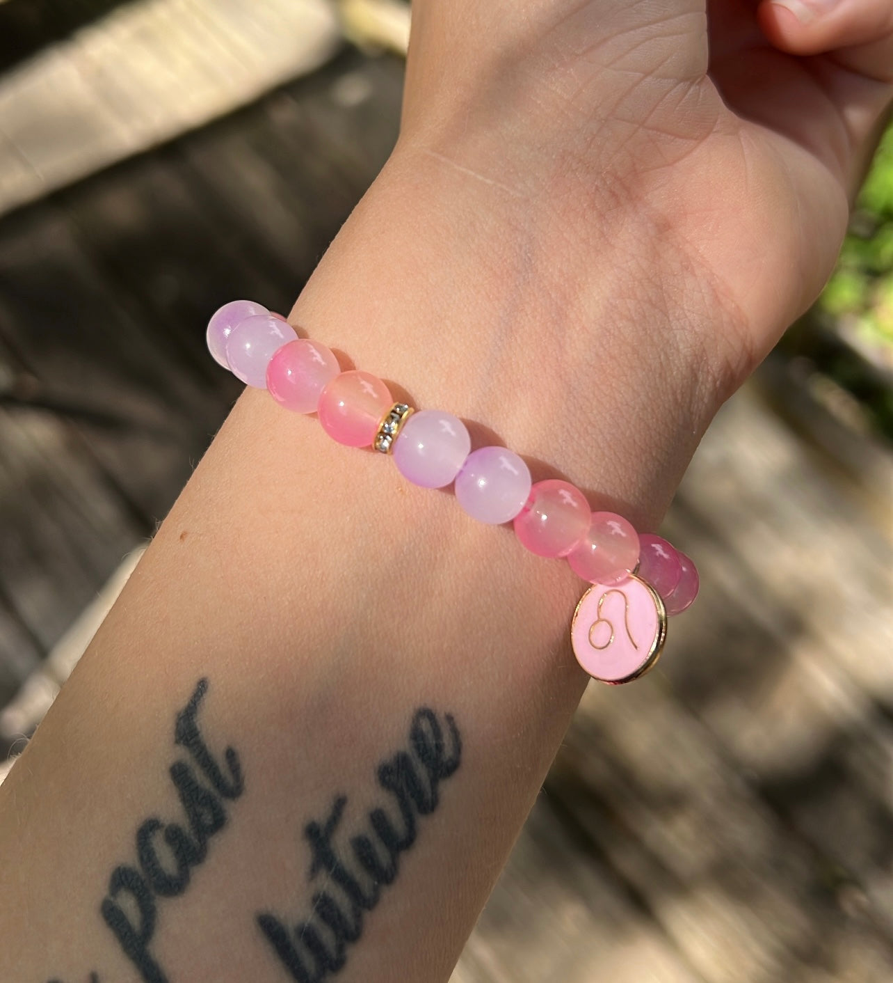 Pink Swirl Leo Bracelet