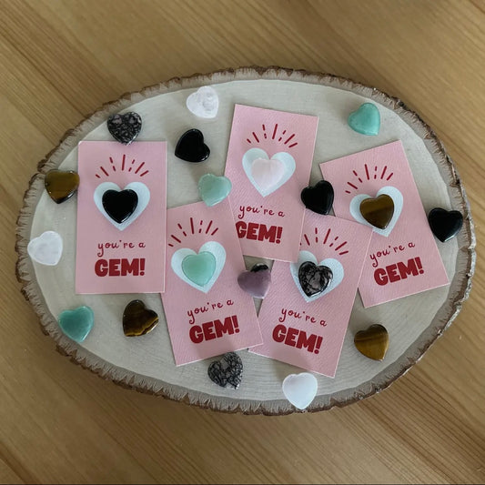 “You’re A Gem” Mini Heart Crystal Card