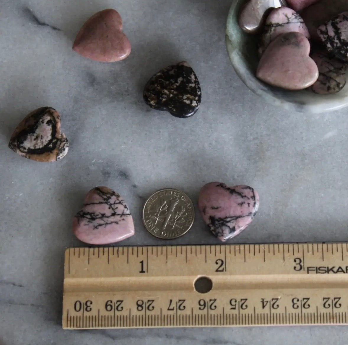 Rhodonite 20mm Heart