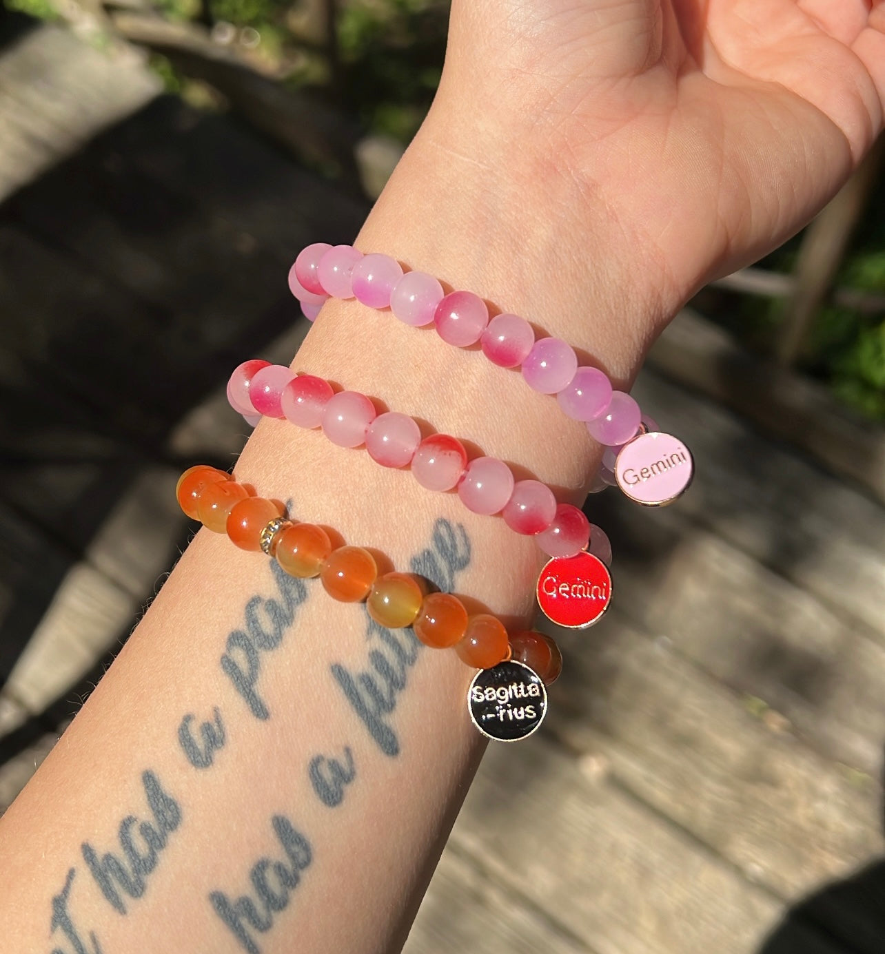 Pink Gemini Bracelet