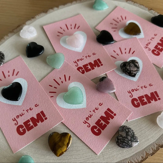 “You’re A Gem” Mini Heart Crystal Card