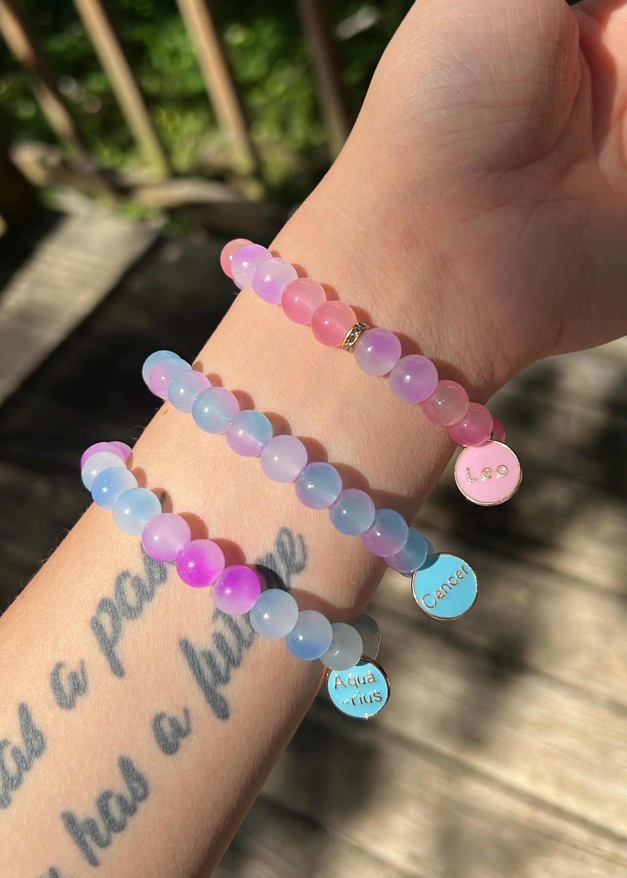 Cotton Candy Cancer Bracelet