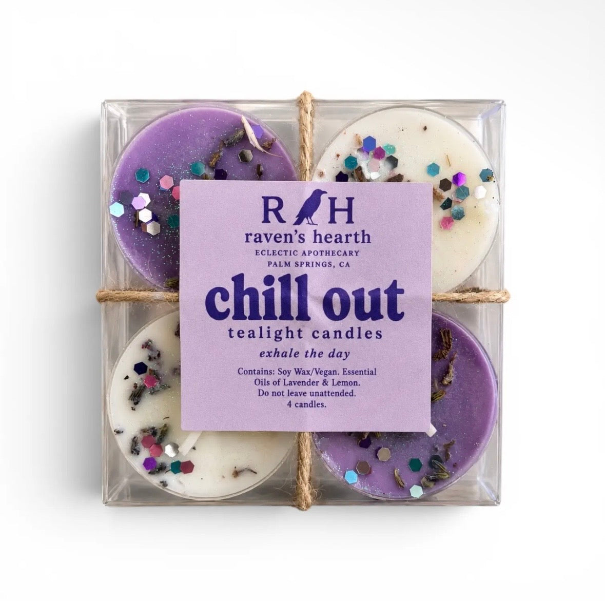 Chill Out Meditation Tealights | Lavender & Lemon | Set of 4