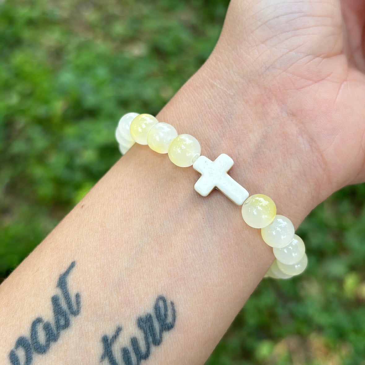 Limeade Cross Bracelet