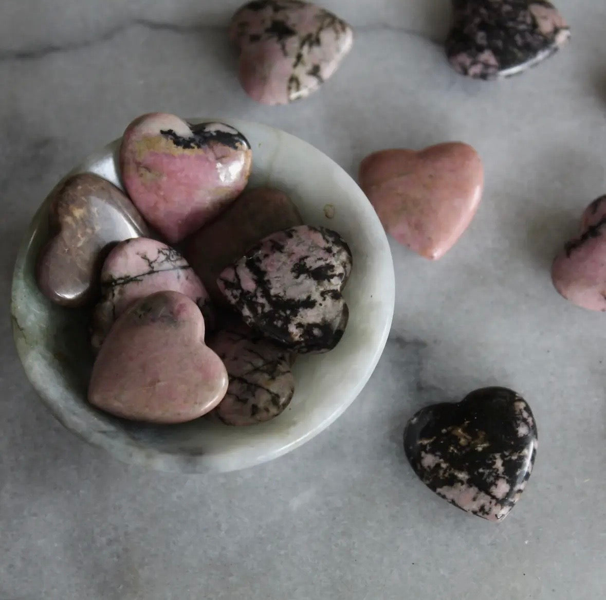 Rhodonite 20mm Heart