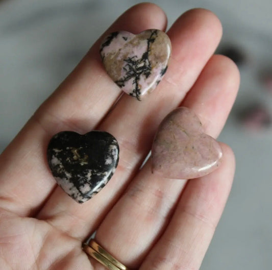 Rhodonite 20mm Heart