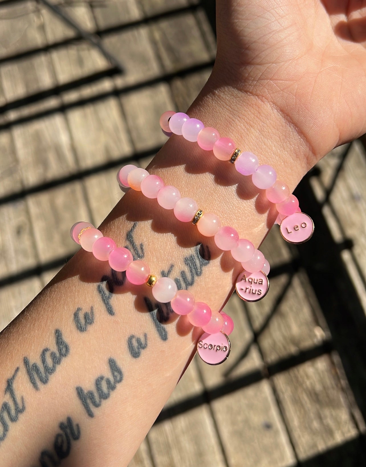 Pink & Orange Aquarius Bracelet