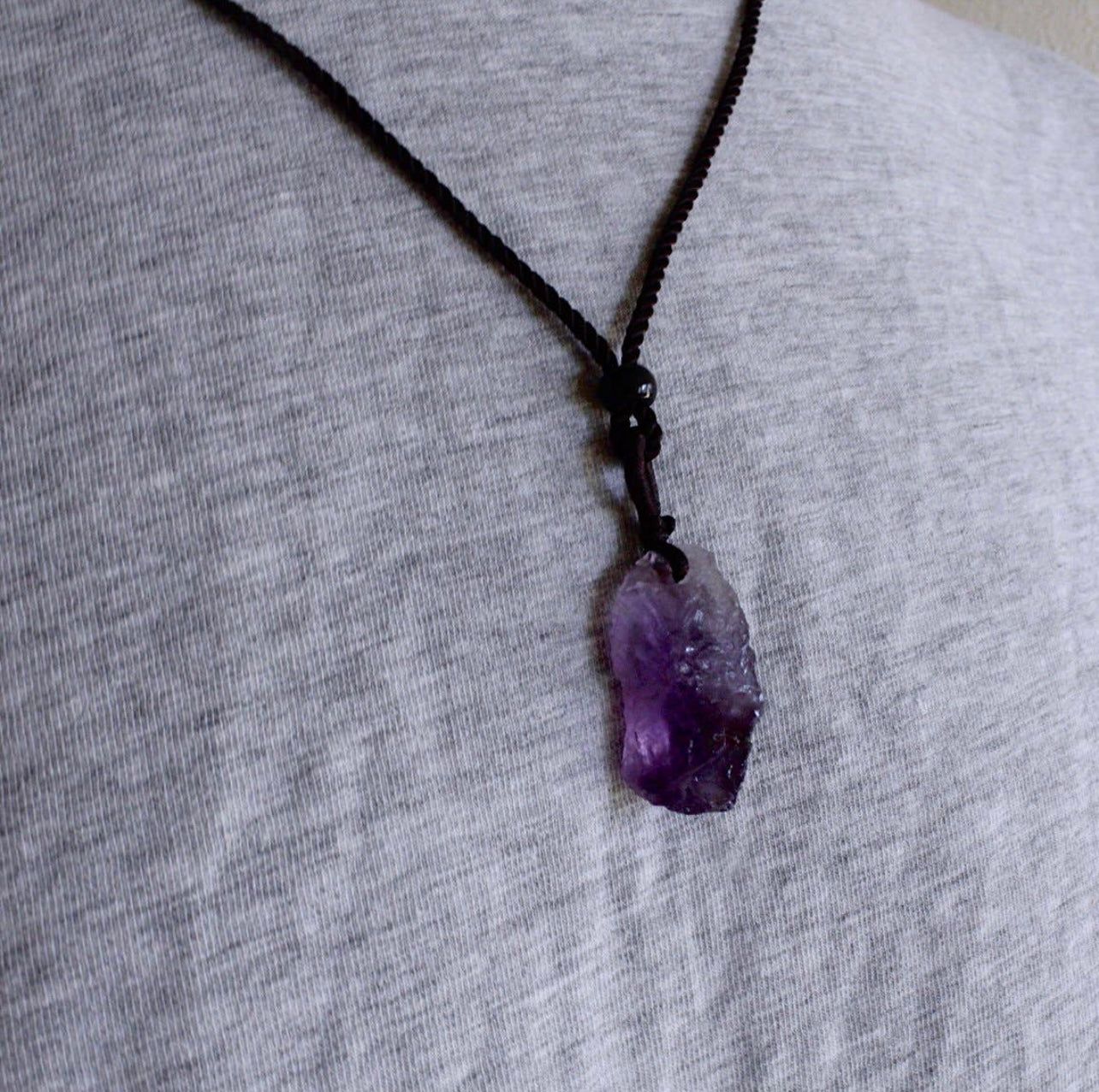 XIANNVXI Amethyst Necklace for Men Adjustable Rope Hexagonal Point Healing  Crystal Natural Stone Pendant Necklaces Gemstone Jewelry - Walmart.com