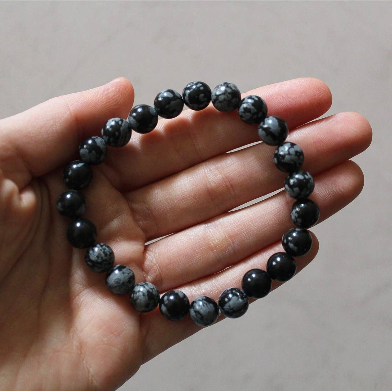 Snowflake Obsidian Bracelet