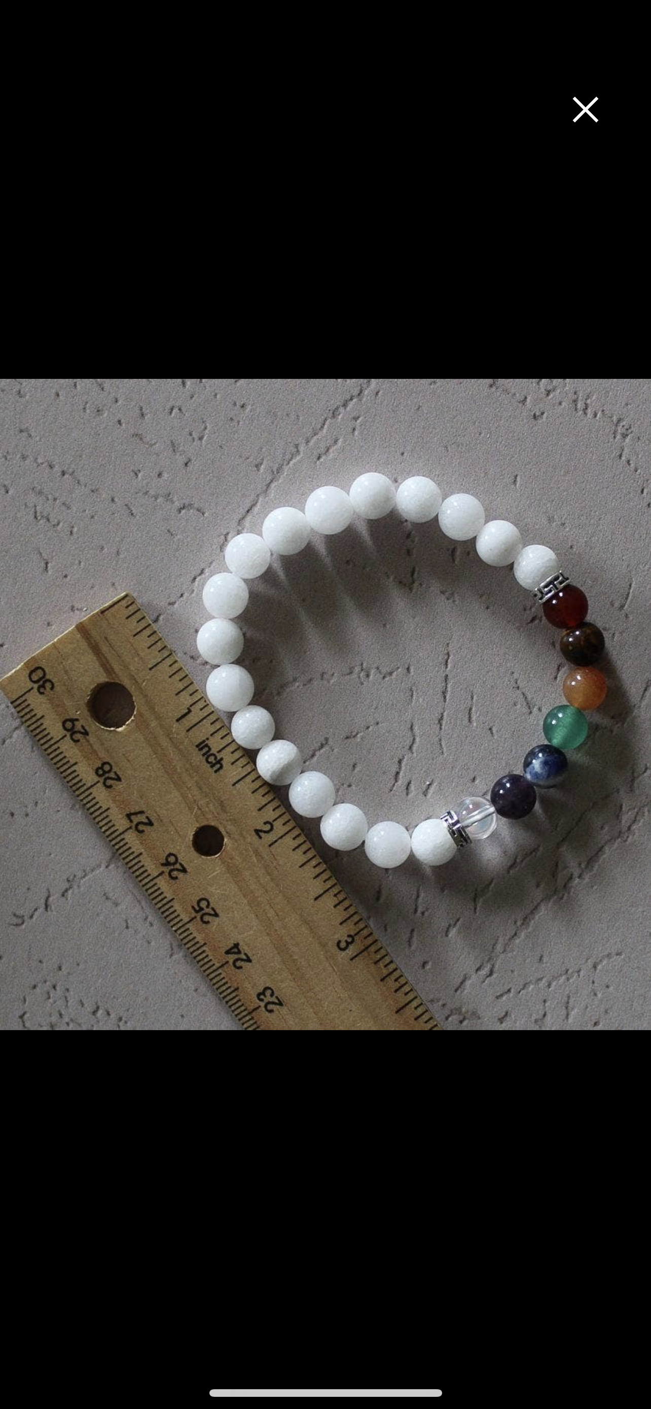 Seven Chakra Bracelet with White Agate