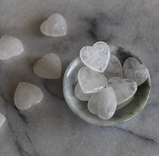 Clear Quartz 20mm Heart