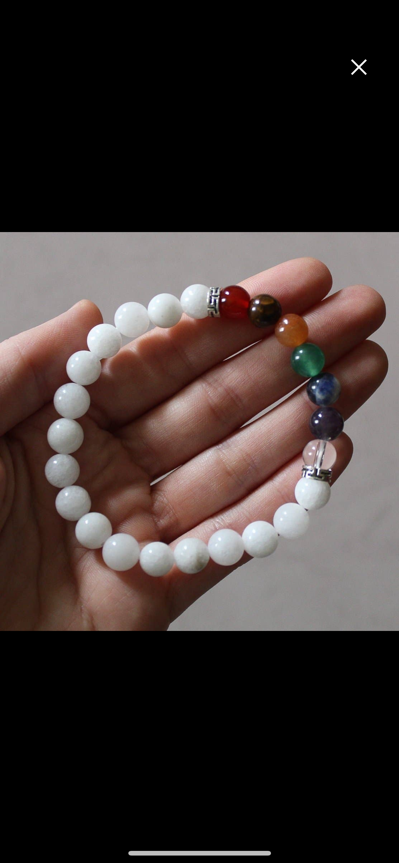 Seven Chakra Bracelet with White Agate