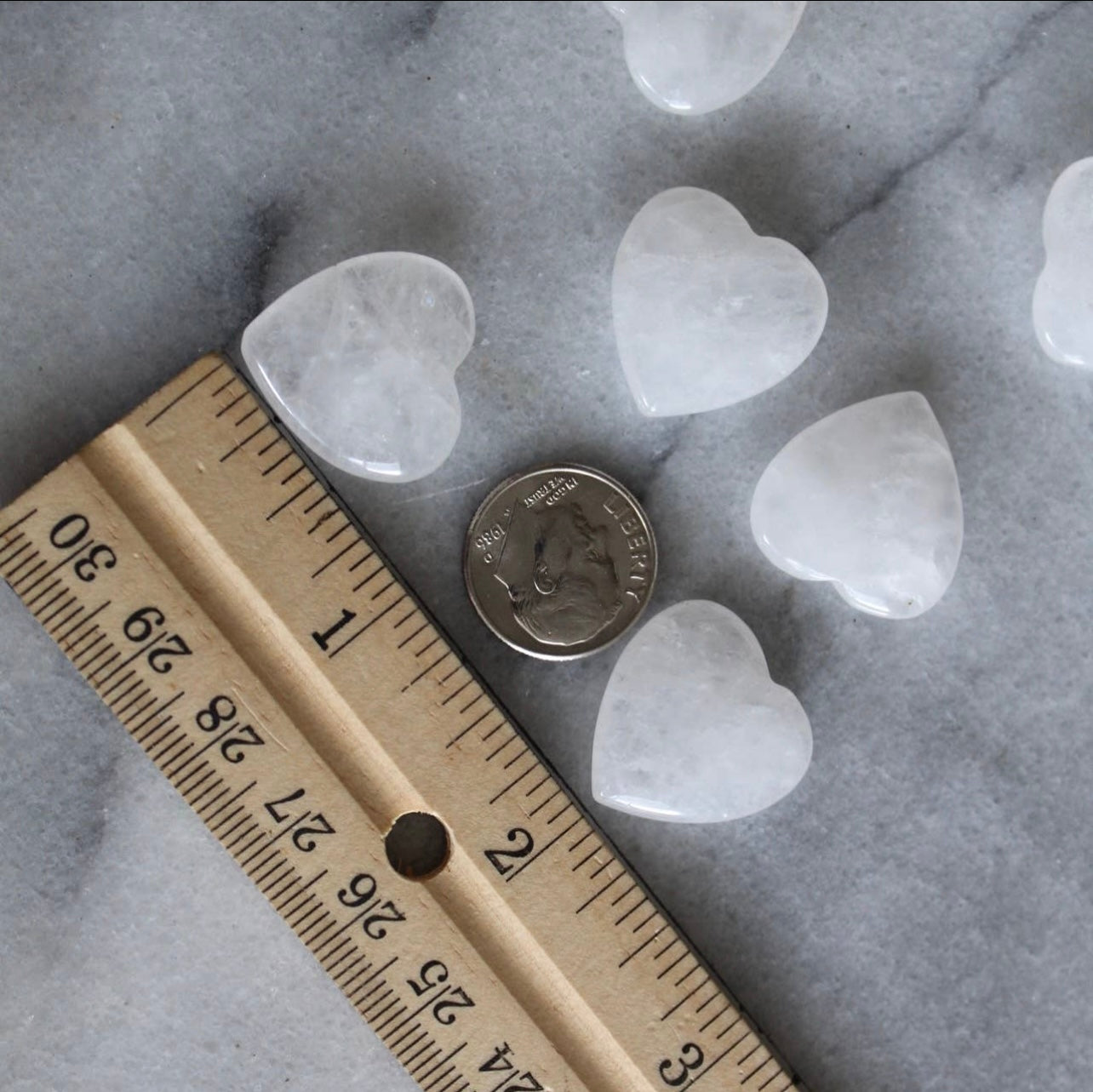 Clear Quartz 20mm Heart