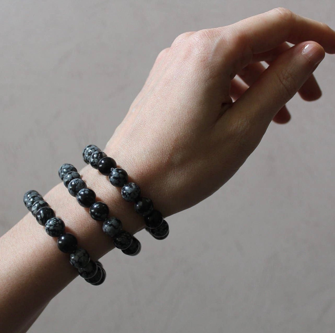 Snowflake Obsidian Bracelet