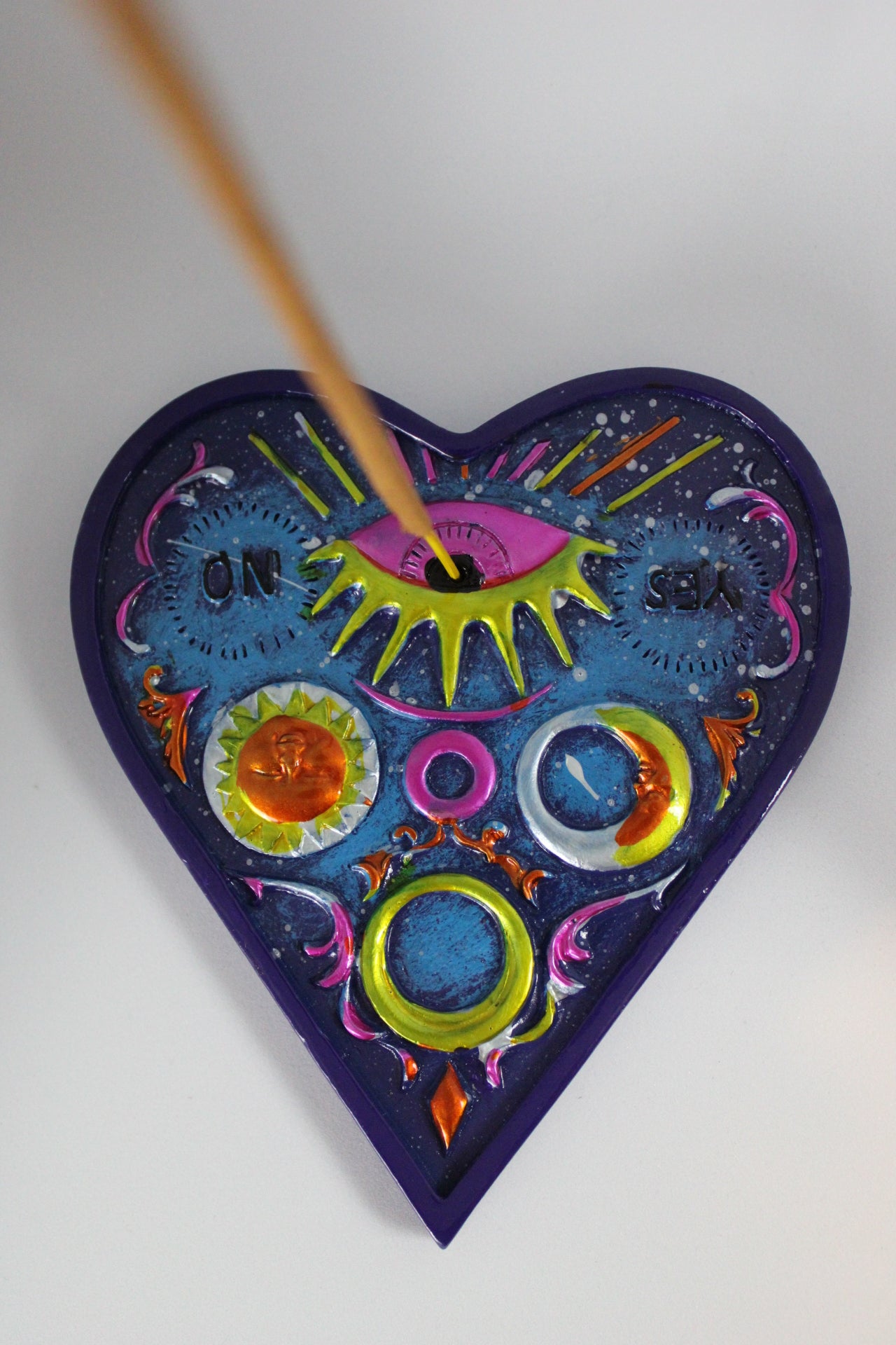 Ouija Heart Incense Burner (Flat)