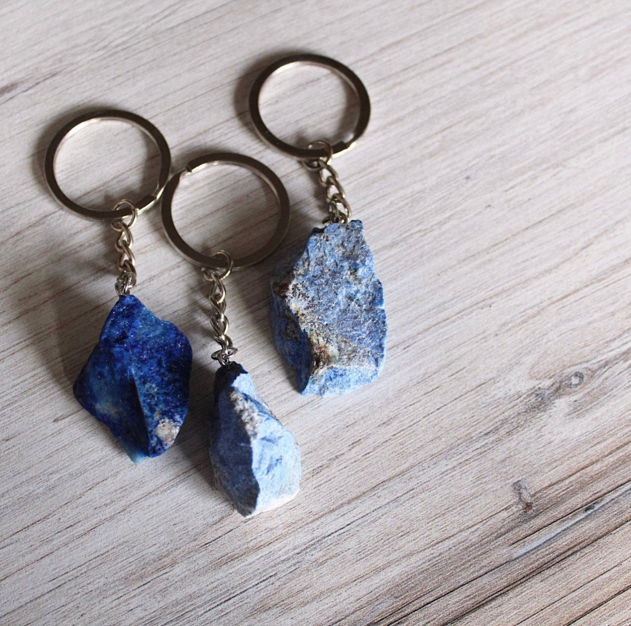 Raw Crystal Keychains